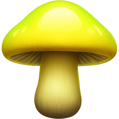 Neon yellow mushroom   emoji
