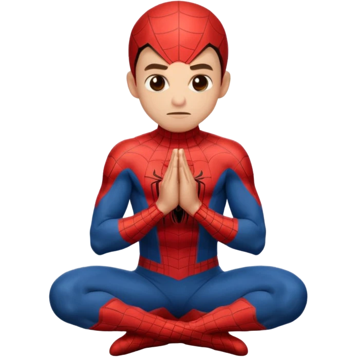 Spider-Man kneeling and praying emoji