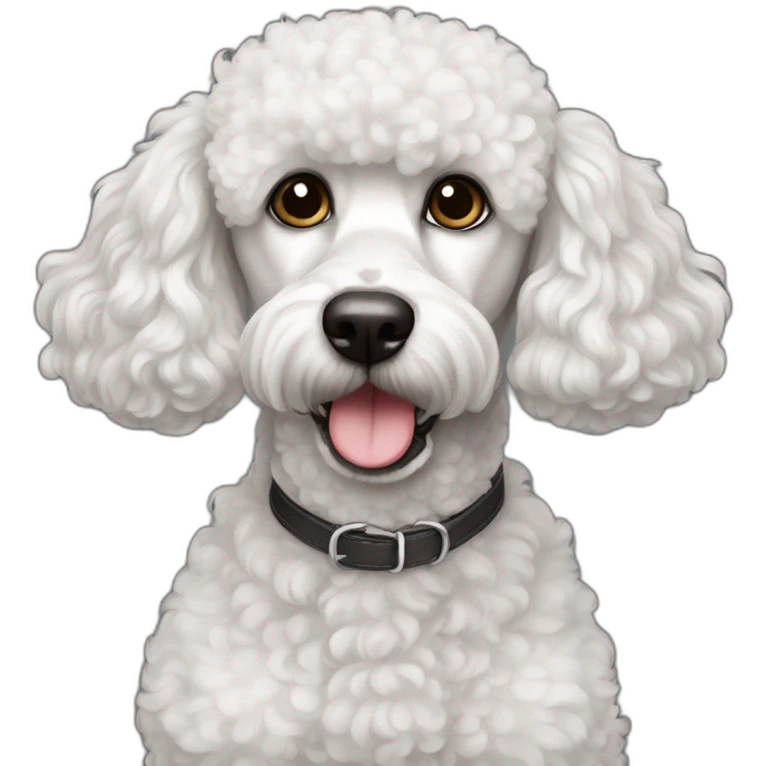 Dog Standart Poodle full body emoji