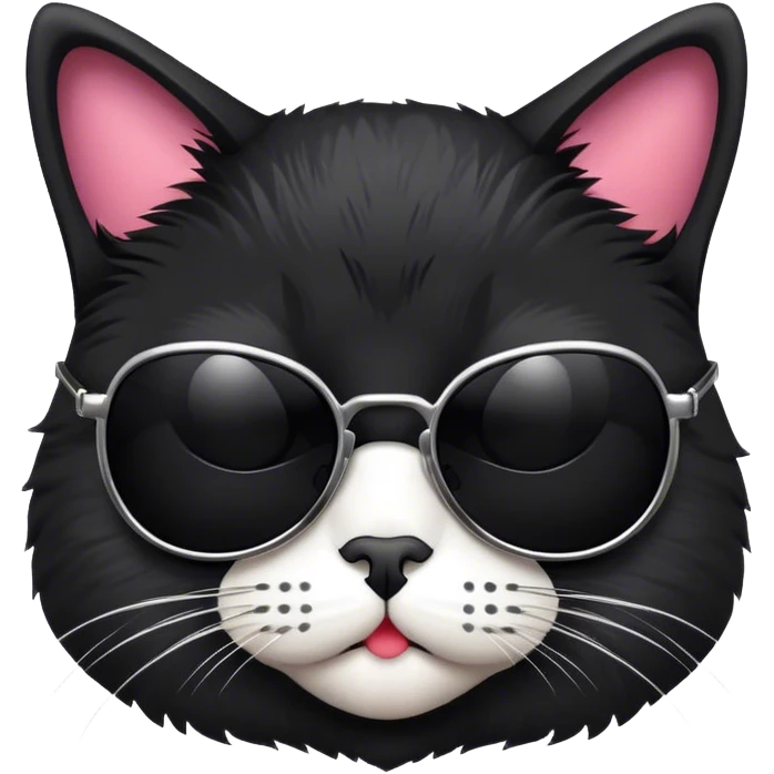 Cat emoji with sunglasses on emoji