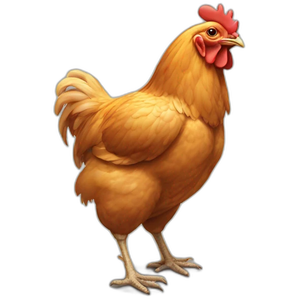 chicken with head on floor emoji