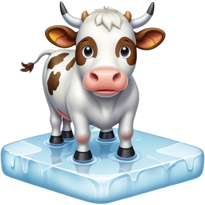 Cow on ice emoji