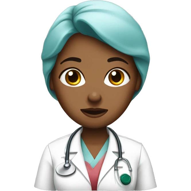 female surgeon scientist working in emergency bleeding emoji