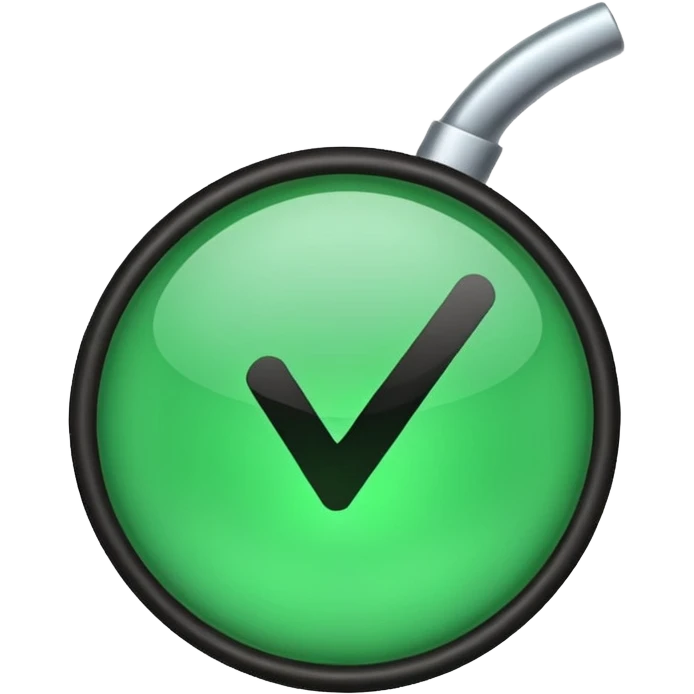 A tick sign with the background as blue emoji