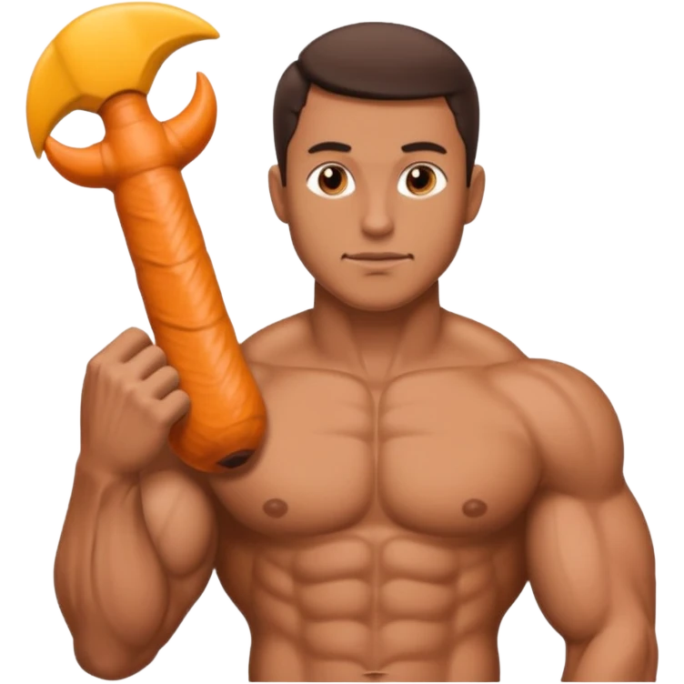 an naked guy with a huge dick emoji