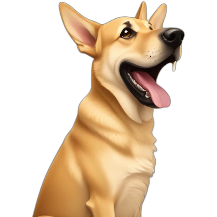 Joe biden being bit by german sheppard emoji