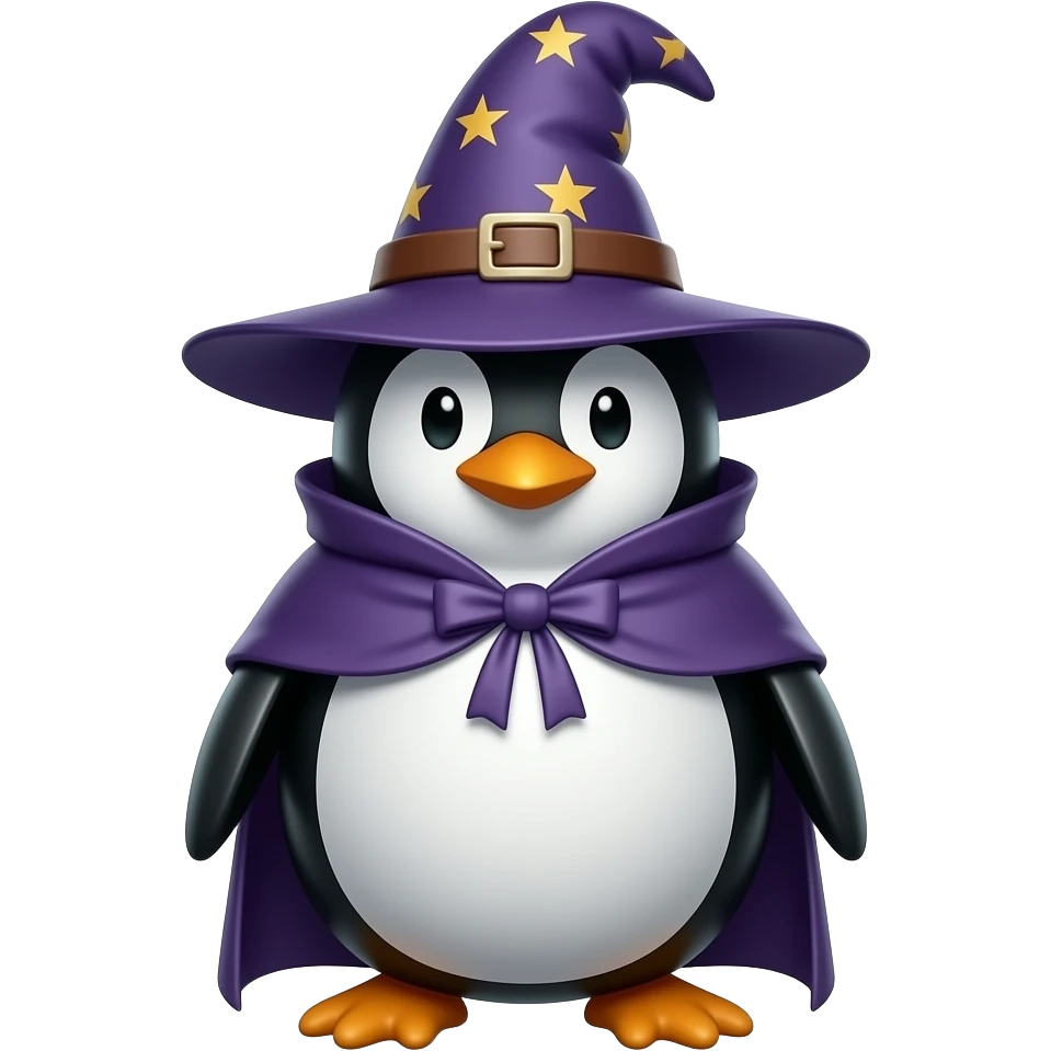 Penguin Wizard emoji