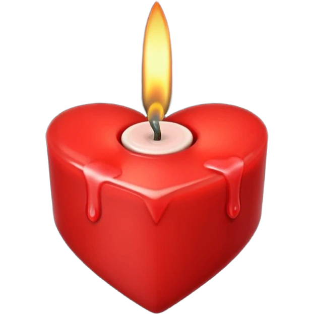 candle heart emoji