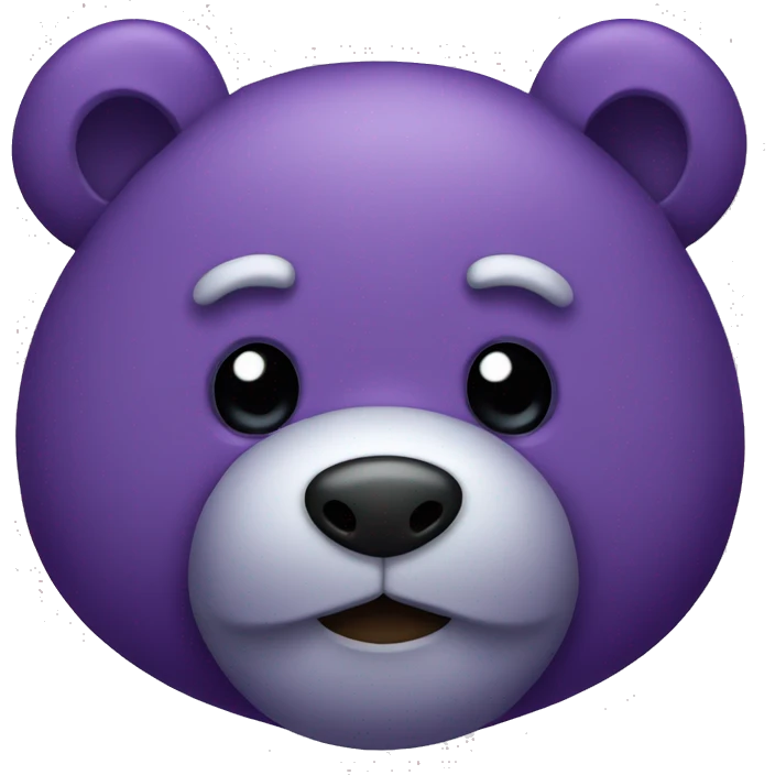 Purple Teddybear emoji