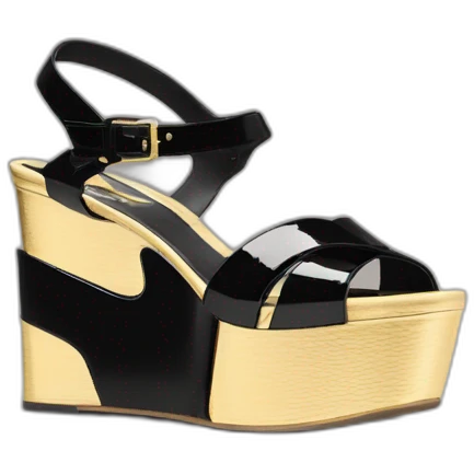 Ysl TRIBUTE PLATFORM SANDAL black PATENT LEATHER emoji