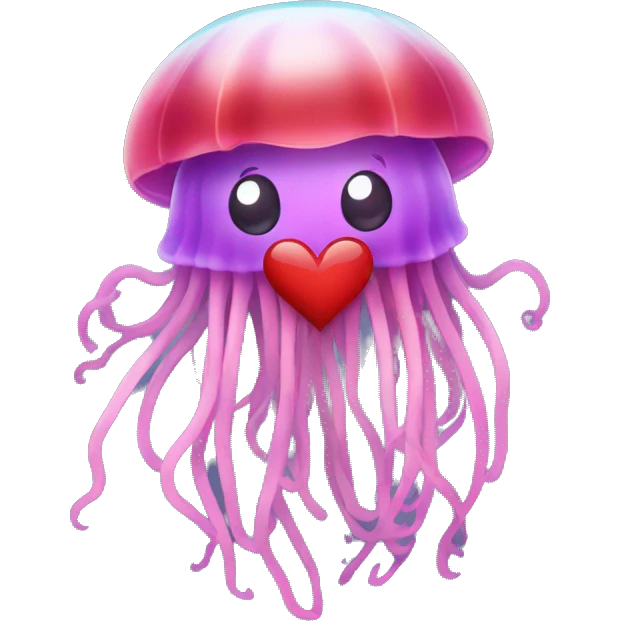  jellyfish holding heart emoji