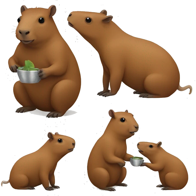 Capibara tomando mate emoji