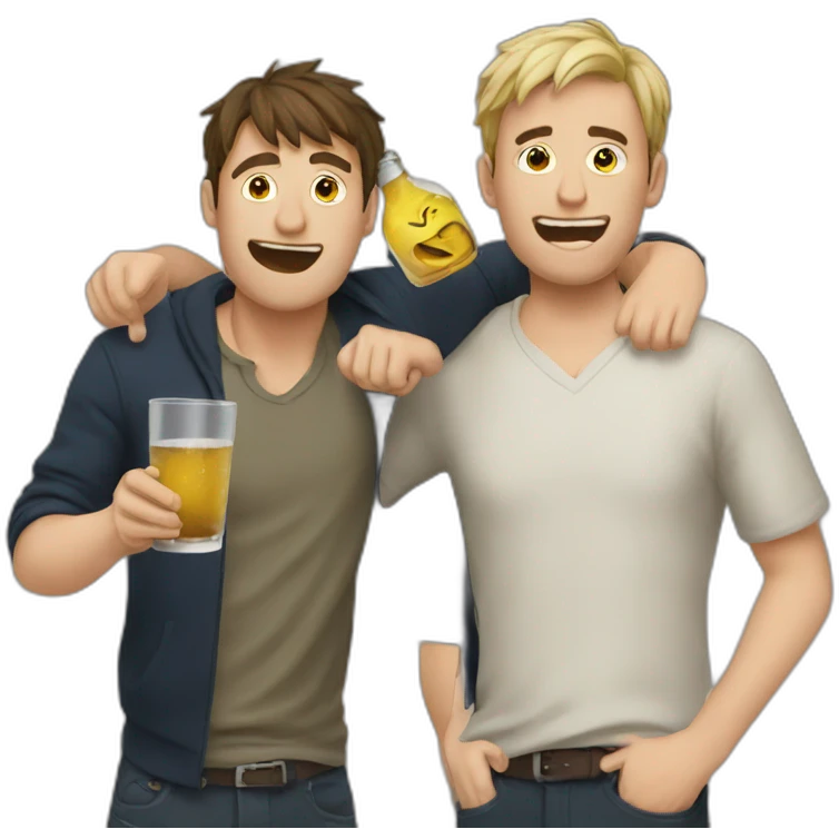 3 drunk lads emoji