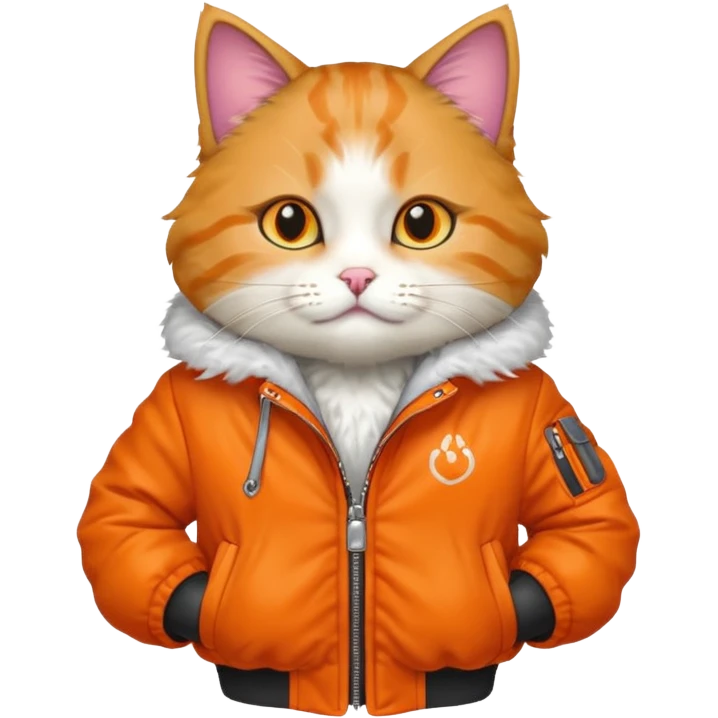 cat with cool jacket emoji