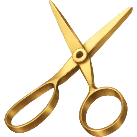 Gold scissors emoji