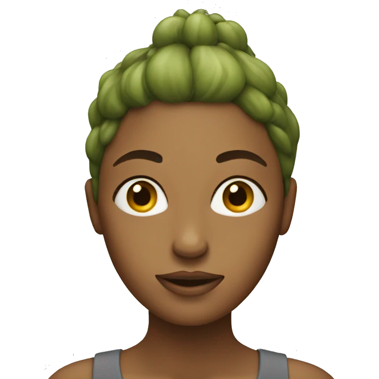 Woman with an olive head emoji