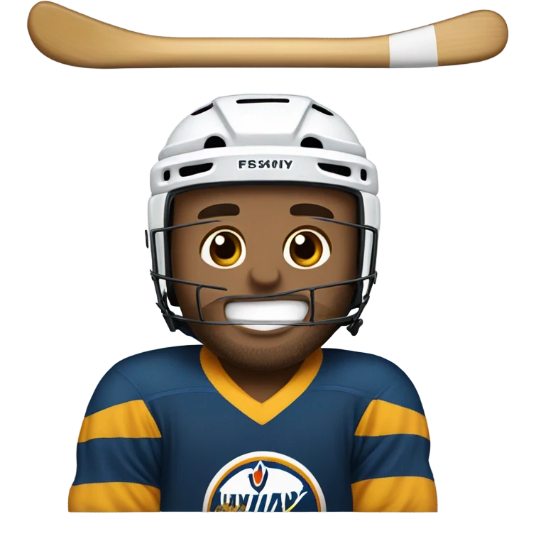 Toothless hockey player emoji