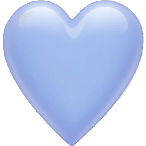 very light pale periwinkle heart shape emoji