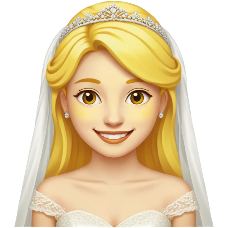 "- Nữ
- 20 tuổi
- Da vàng
- Trang phục cô dâu 
- Mặt cười mỉm
" emoji