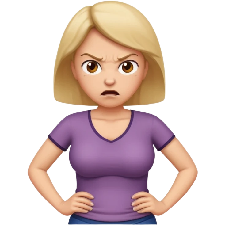angry mom with hands on hips emoji