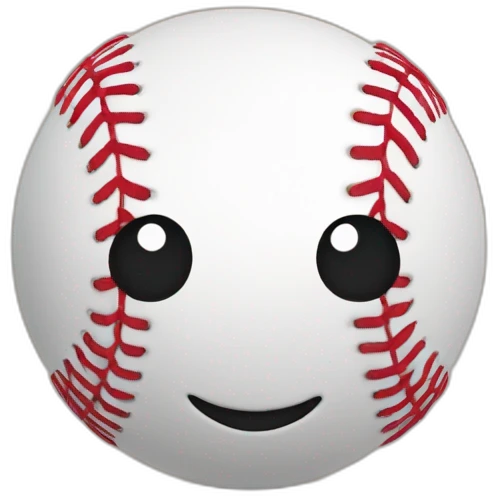 BALLE DE BASEBALL EN FORME DE COEUR emoji