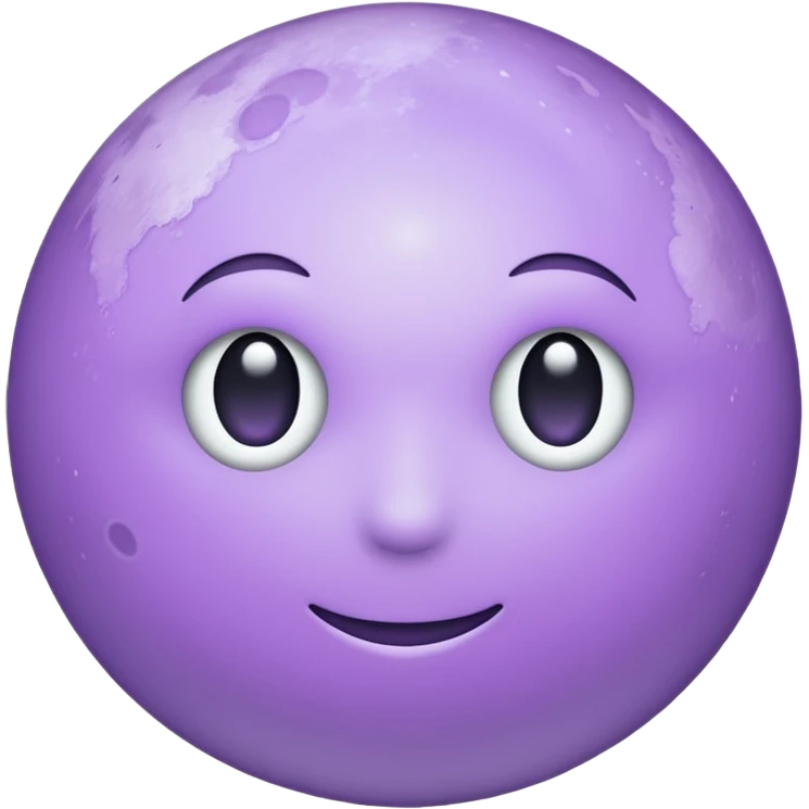 realistic Light purple moon emoji