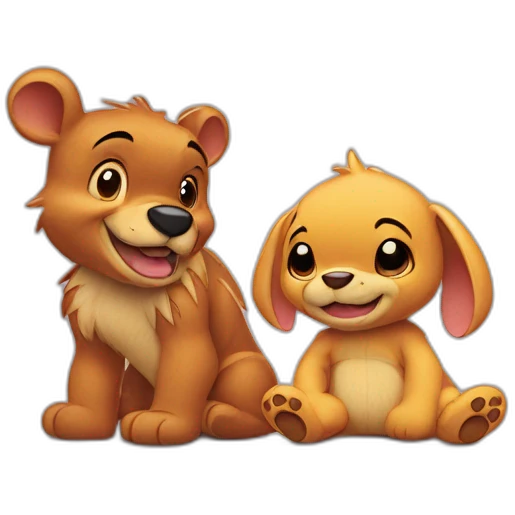 Winnie l’ourson avec stitch emoji
