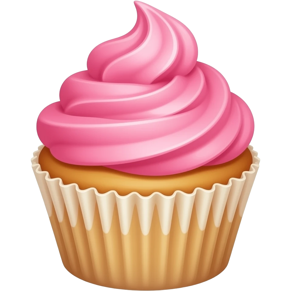 Cupcake with pink icing emoji