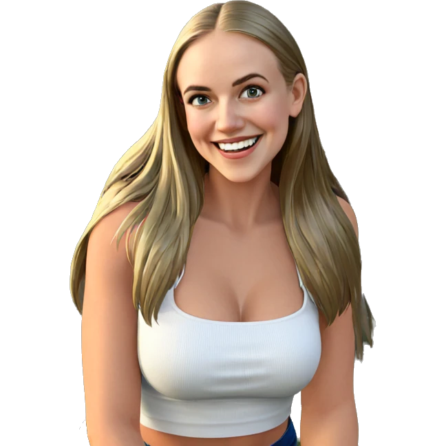 smiling girl in nature emoji