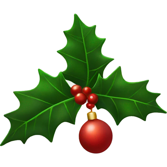 Christmas holly  emoji