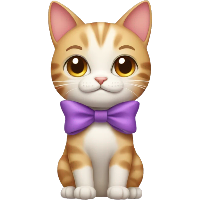 cat with a bow  emoji