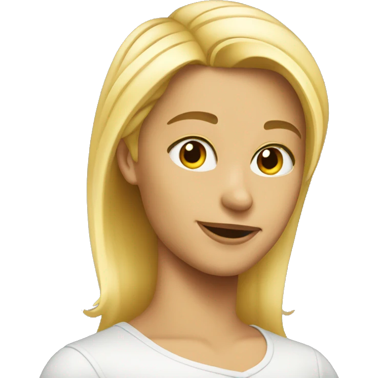 Good looking blond emoji