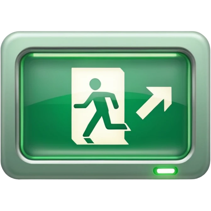 emergency exit , but only the icon inside it without the sign emoji
