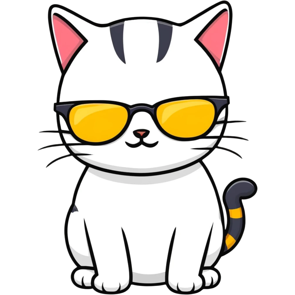 Cat with sunglasses emoji