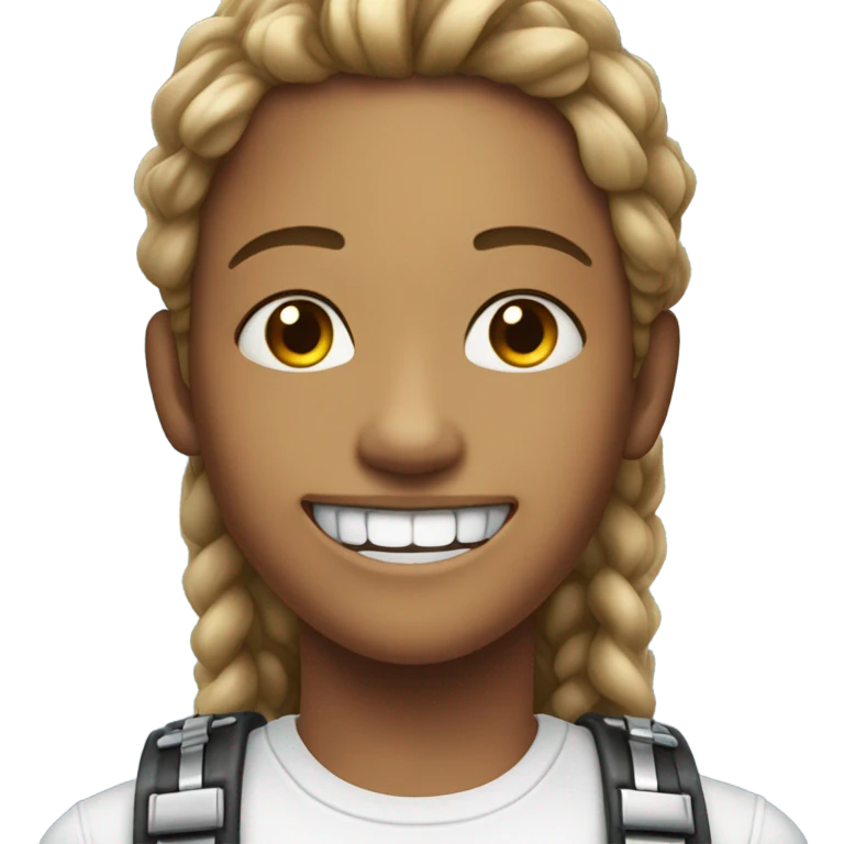 Teen with braces emoji
