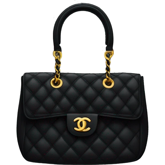 black chanel bag  emoji