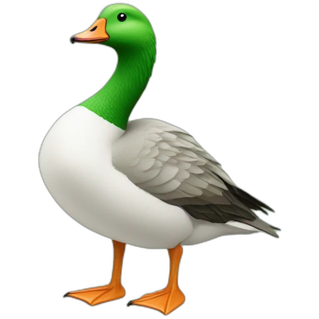 Wilde goose wearing sportswear green emoji
