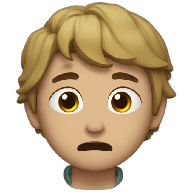 crying moyai emoji
