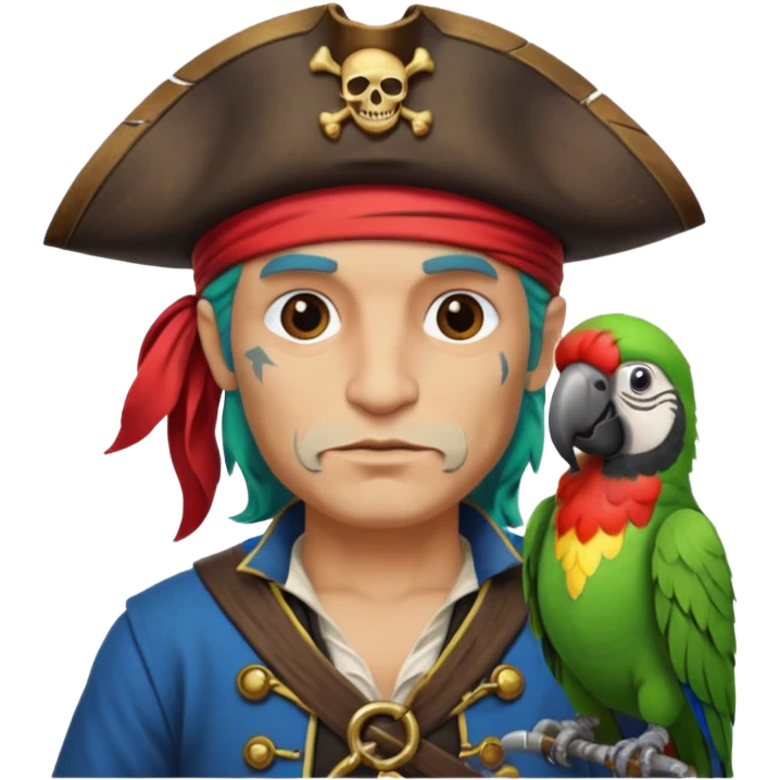 pirate and parrot emoji