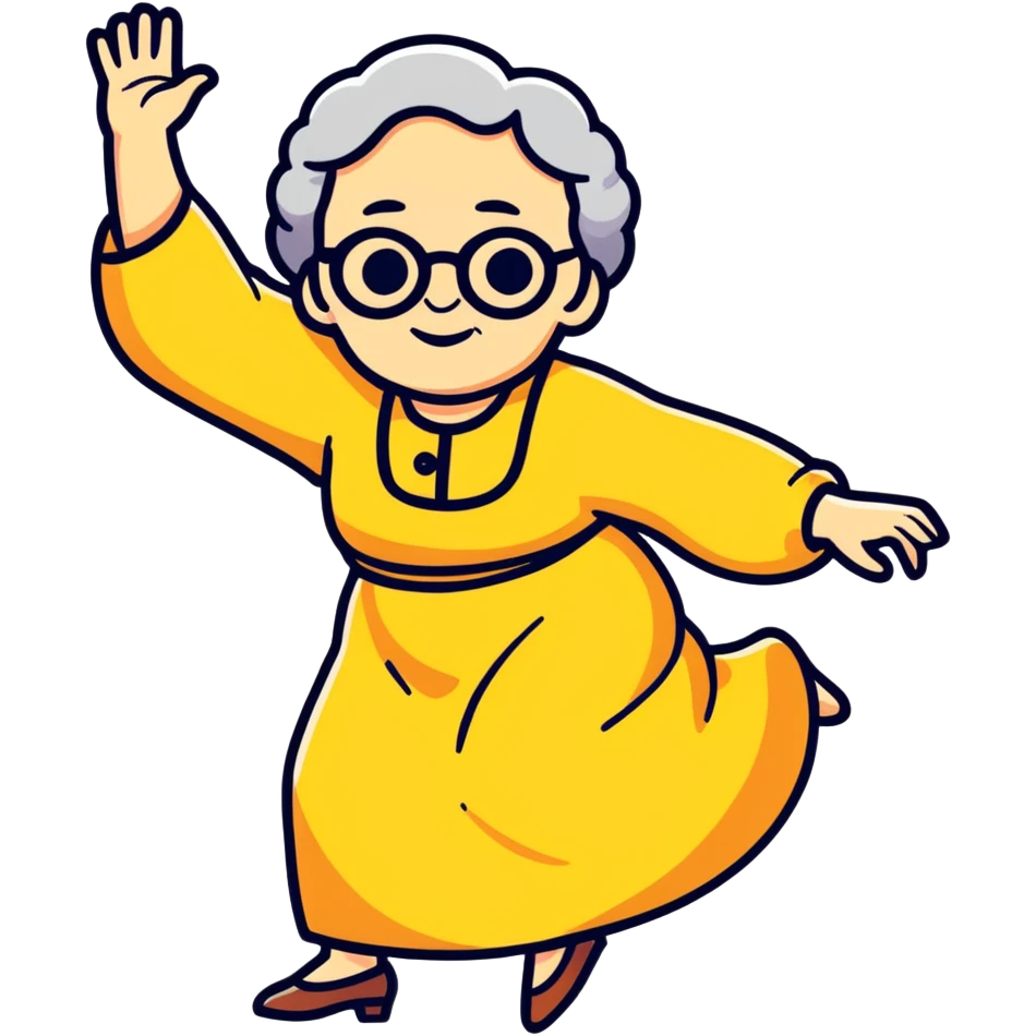 Grandma dancing emoji