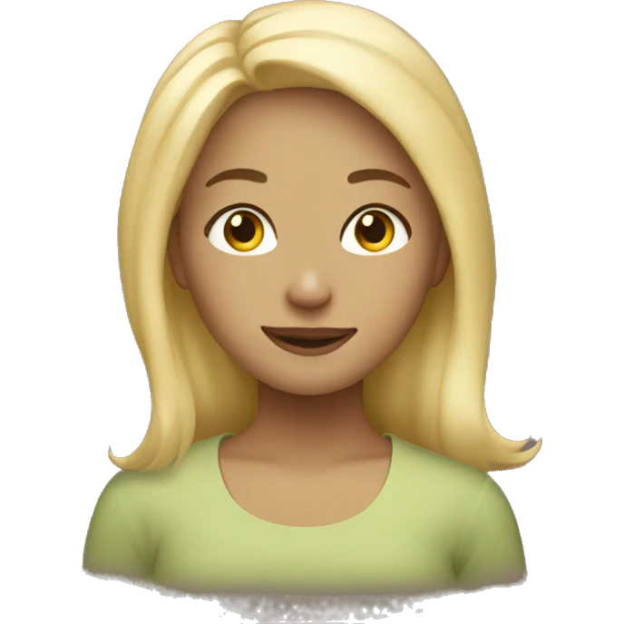 Gratitude blonde girl emoji