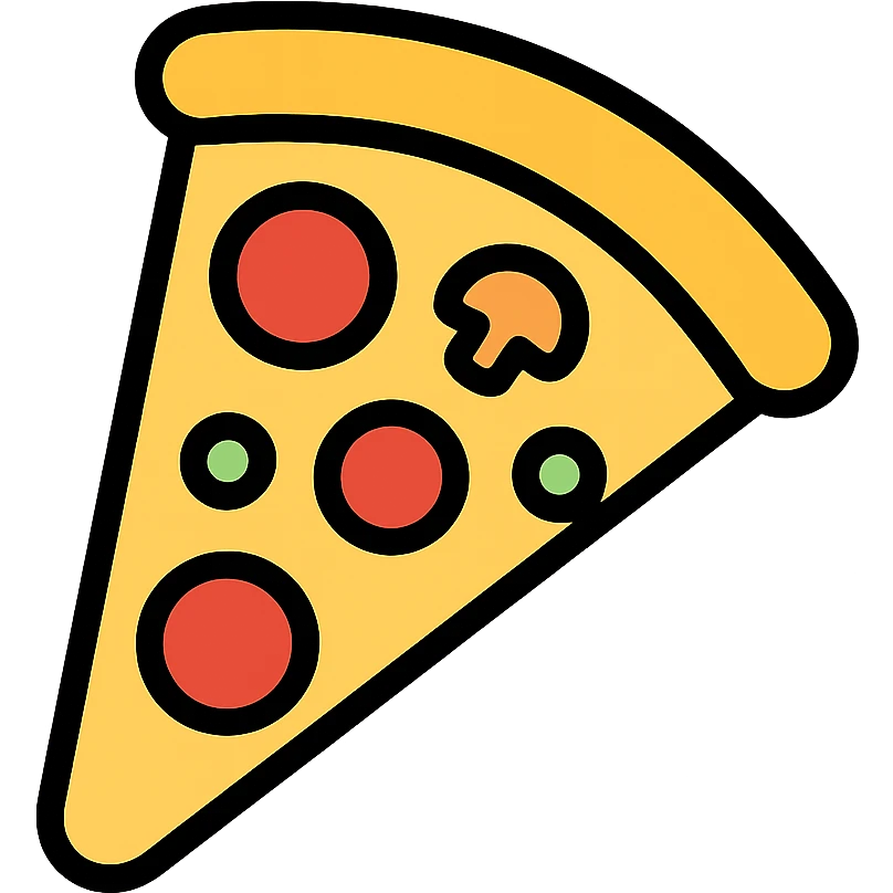 pizza slice color outline icon emoji