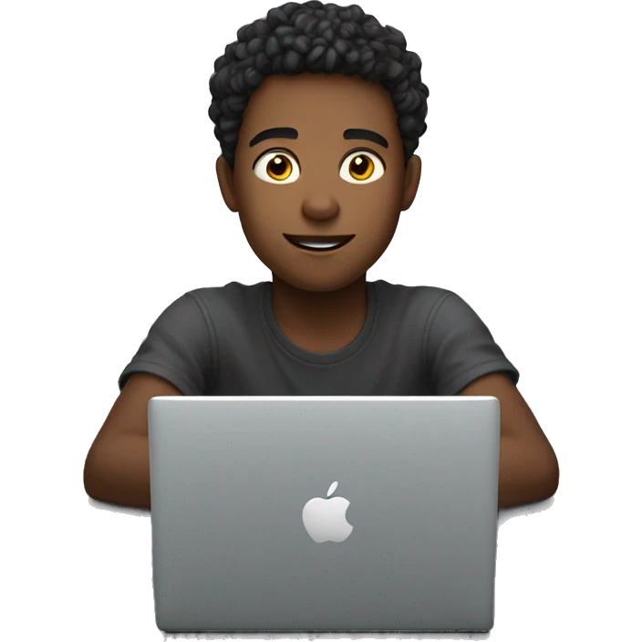 Boy playing pc games emoji
