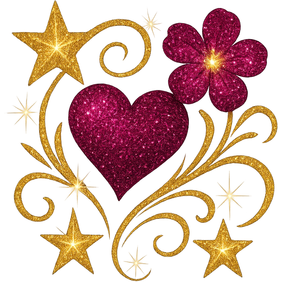 glamorous motif, sparkling and bold, no background emoji