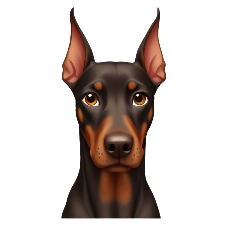 Brown Doberman pinscher  emoji