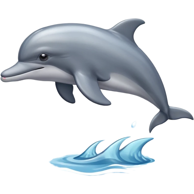dolphin swimming in sea emoji