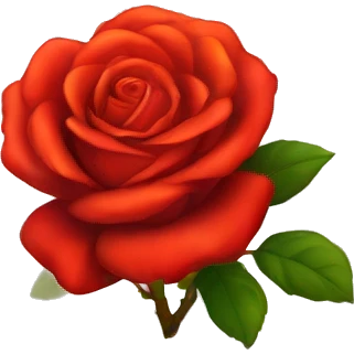 Rosa roja en fuego emoji