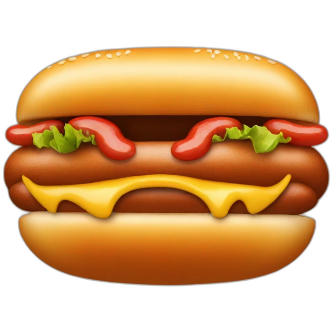 hot dog kissing hamburger emoji