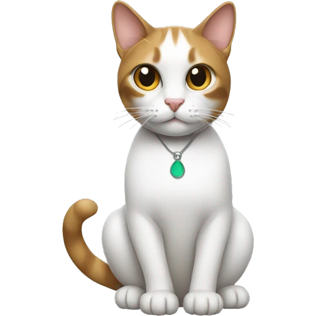 Cat wearing a white top emoji