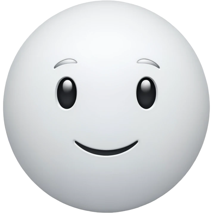 white color, no face emoji